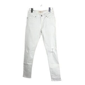 Levi's 711 Filiforme White 5 Pocket Slightly Distressed Size 27